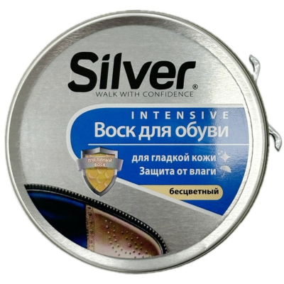Изображение товара Воск Silver для обуви бесцветный 50 мл жестяная банка