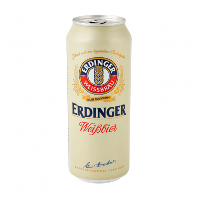 Изображение товара Пиво светлое нефильтрованное Erdinger пшеничное 5,3% 0,5л