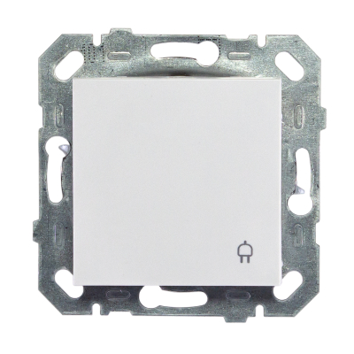 Изображение товара Розетка Netelsan Byobu с крышкой встраиваемая с заземлением белая