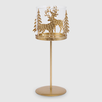 Изображение товара Подсвечник Ad trend железо, стекло 8х23 см