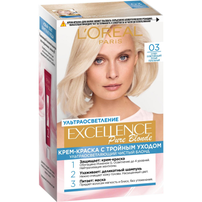 Изображение товара Краска L’Oreal Excellence Creme 03 Светло-светло-русый пепельный