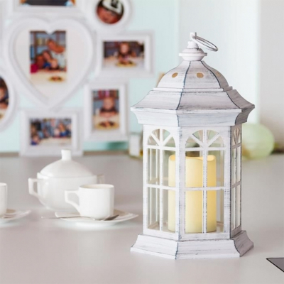 Изображение товара Декоративный фонарь Lotti с led свечой белый о20xh37,5 см