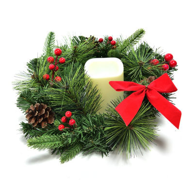 Изображение товара Подсвечник Mercury NY 26х26х9 см Зеленый и Красный стильный декор