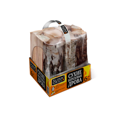 Изображение товара Дрова березовые 6кг. Supergrill