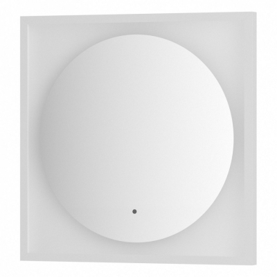 Изображение товара Зеркало Defesto Еclipse 60х60 12W белая рама, с LED-подсветкой, ИК выключатель, теплый свет