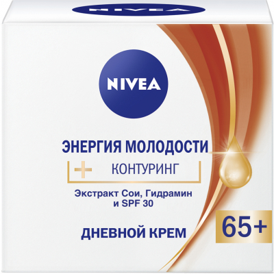 Изображение товара Крем Nivea Энергия молодости 65+ дневной с SPF 30 50 мл для зрелой кожи Изображение товара Крем Nivea Энергия молодости 65+ дневной с SPF 30 50 мл для зрелой кожи