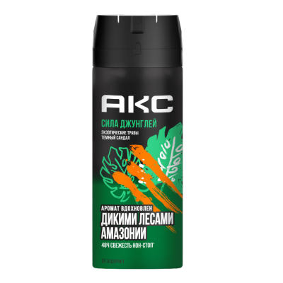Изображение товара Дезодорант аэрозоль Axe Сила джунглей 150 мл для мужчин защита от пота и запаха