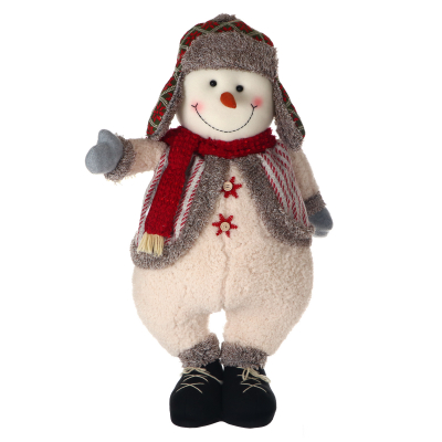 Изображение товара Фигура снеговик Cheng Kuo в ушанке 80 см новогодний декор
