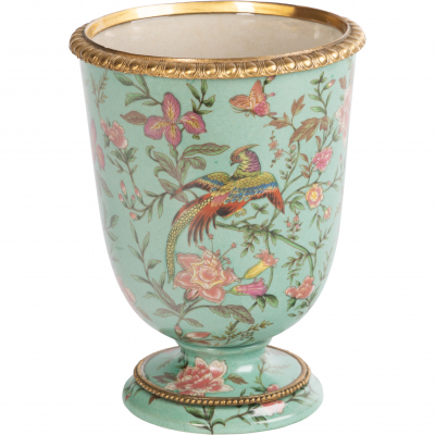 Изображение товара Ваза Glasar 19х19х26 см голубая