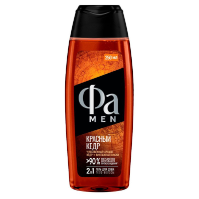Изображение товара Гель для душа FA Men Red Cedarwood 250 мл для мужчин эффектный аромат и эффективное очищение