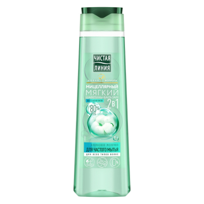 Изображение товара Шампунь-бальзам Чистая линия мицеллярный 2в1 1 л