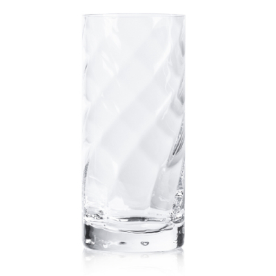 Изображение товара Стеклянная ваза-цилиндр Неман Рифленка 30 см прозрачная стильная