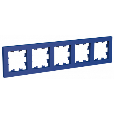 Изображение товара Рамка Schneider Electric Atladesign 5 постов универсальная аквамарин (ATN001105)