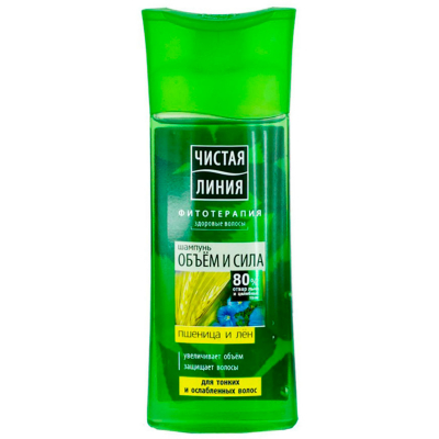 Изображение товара Шампунь Чистая линия Объем и сила с экстрактом пшеницы 250 мл
