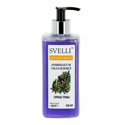 Изображение товара Жидкое мыло для рук Svelli горные травы 500 мл для ежедневного ухода Изображение товара Жидкое мыло для рук Svelli горные травы 500 мл для ежедневного ухода