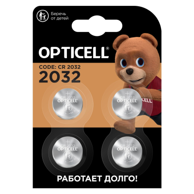Изображение товара Батарейки Opticell Specialty 2032 литиевые 4 шт надежное питание устройств