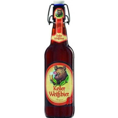 Изображение товара Пиво темное нефильтрованное «Keiler Weissbier Dunkel»  5.2% 0.5 л