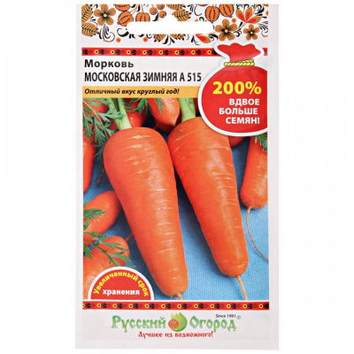 Изображение товара Морковь Русский огород Московская зимняя а 515 4г Изображение товара Морковь Русский огород Московская зимняя а 515 4г