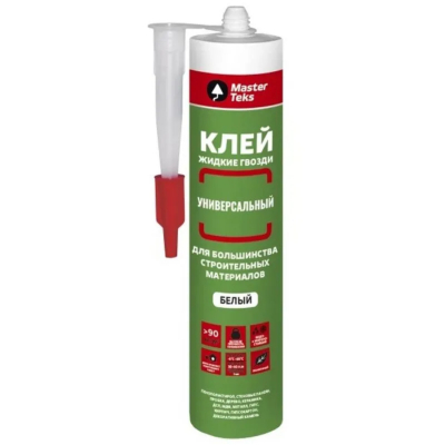 Изображение товара Полимерный клей MasterTeks жг 90 кг/м2 универсальный белый 440 г Россия