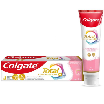 Изображение товара Зубная паста Colgate Total Sensitive 100 мл для чувствительных зубов Изображение товара Зубная паста Colgate Total Sensitive 100 мл для чувствительных зубов