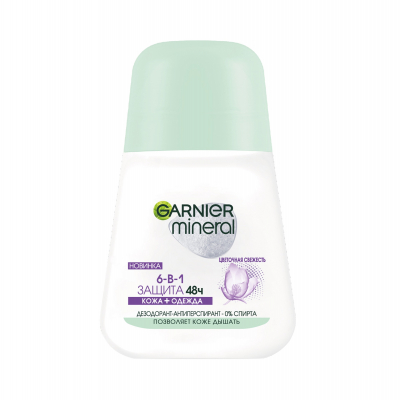 Изображение товара Дезодорант-антиперспирант Garnier Mineral Защита 6 Весенняя свежесть 150 мл Изображение товара Дезодорант-антиперспирант Garnier Mineral Защита 6 Весенняя свежесть 150 мл