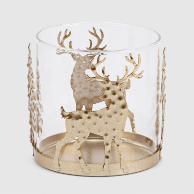 Изображение товара Подсвечник Ad trend железо стекло 8х8 см стильный и прочный интерьерный декор