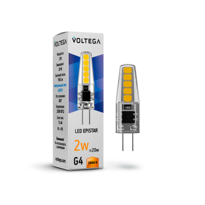 Изображение товара Лампочка Voltega Capsule G4 2W 2800K светодиодная, Германия Изображение товара Лампочка Voltega Capsule G4 2W 2800K светодиодная, Германия