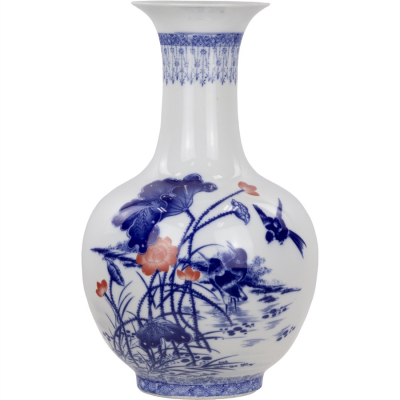 Изображение товара Стильная фарфоровая ваза Glasar 25x25x44см для декора и цветов