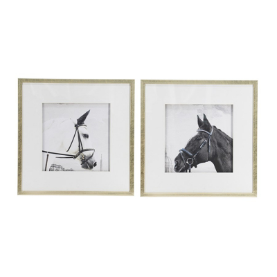 Изображение товара Картины Glasar лошади набор 2пр 56x56x3см