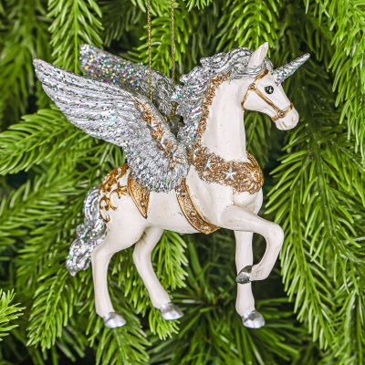 Изображение товара Игрушка ёлочная Kurt S. Adler единорог, пегас 13 см