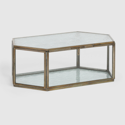 Изображение товара Декоративная коробка P.M. Overseas 23,5x14x8 см золото стекло металл