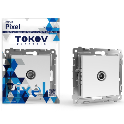 Изображение товара Коннектор TV Tokov Electric Pixel белый для телевизора и компонентов
