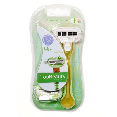 Изображение товара Женская бритва Topbeauty Paris с 2 сменными кассетами и плавающей головкой
