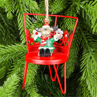 Изображение товара Подвеска елочная Gerimport Ny стул 8,5 см