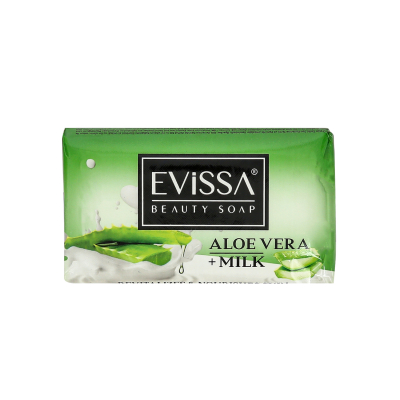 Изображение товара Эко мыло Evissa алоэ вера с молоком натуральное 125 г увлажнение и питание