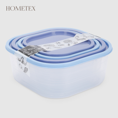 Изображение товара Набор контейнеров Hometex mini из 4 шт 2,76л для хранения и микроволновки