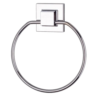 Изображение товара Держатель для полотенца Teknotel круг, самоклеящийся, хром