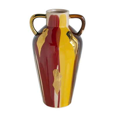 Изображение товара Акцентная керамическая ваза Glasar 19х16х32 см красная