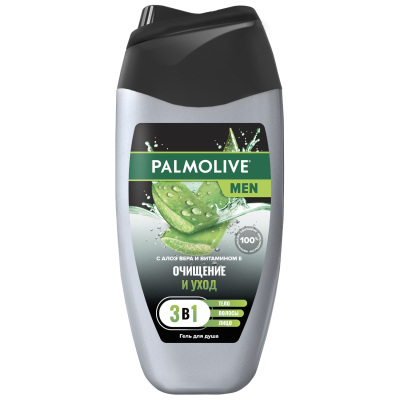 Изображение товара Гель для душа мужской Palmolive Men 3 в 1 с алоэ вера 250 мл Изображение товара Гель для душа мужской Palmolive Men 3 в 1 с алоэ вера 250 мл