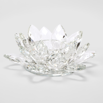 Изображение товара Подсвечник Crocus хрустальный, лотос, 14,5х14,5х5,5 см
