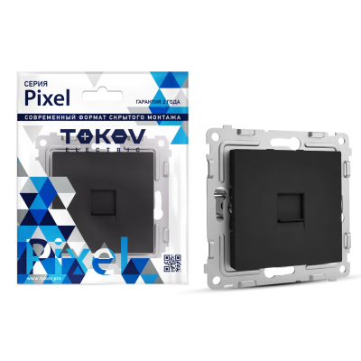 Изображение товара Розетка Tokov Electric Pixel компьютерная карбоновая 3.5м Изображение товара Розетка Tokov Electric Pixel компьютерная карбоновая 3.5м