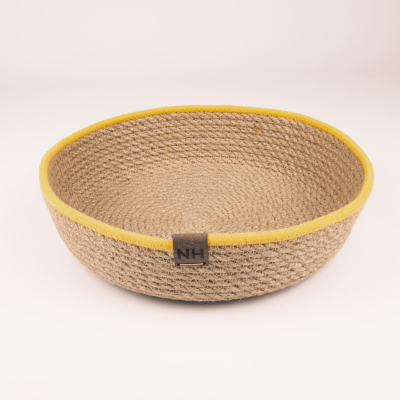 Изображение товара Декоративный поднос Nevidanas Home с желтым кантом 24х6 см