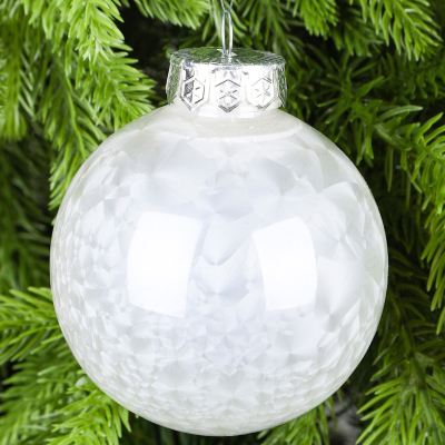 Изображение товара Прозрачный елочный шар 8 см Linhai Jinnuo для новогоднего украшения