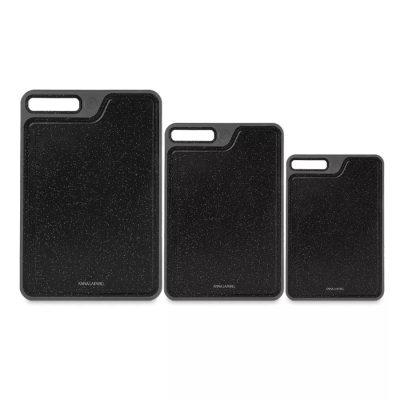 Изображение товара Набор разделочных досок Anna Lafarg Graphite 3 шт пластиковый черный Изображение товара Набор разделочных досок Anna Lafarg Graphite 3 шт пластиковый черный