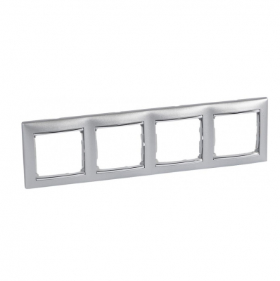 Изображение товара Монтажная рамка Legrand Valena 770354 алюминий/серебряный штрих