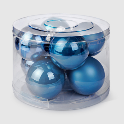 Изображение товара Набор шаров Linhai jinnuo стекло голубой 8 см 8 шт