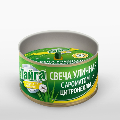 Изображение товара Уличная свеча Тайга цитронелла 120 г свеча от комаров натуральный репеллент