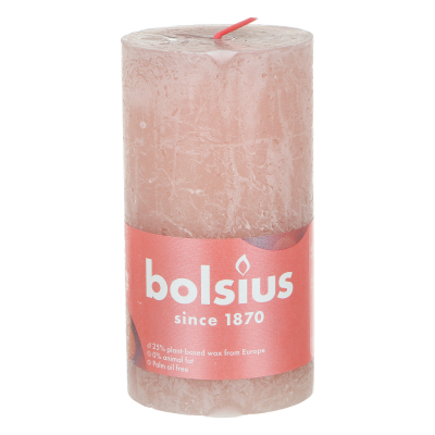 Изображение товара Декоративная свеча Bolsius shine 13х6,8 см розовая для интерьера