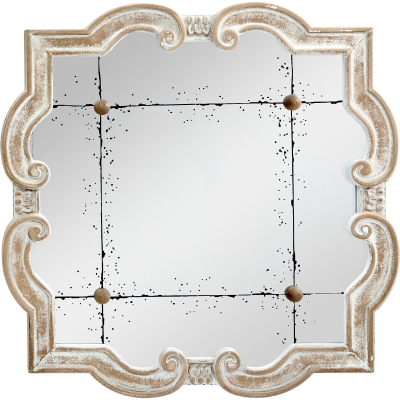 Изображение товара Настенное зеркало Glasar 60х3х60 в винтажном стиле из дерева и МДФ