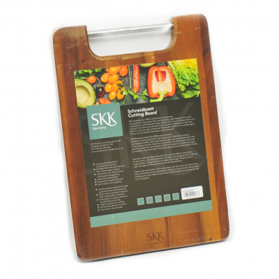 Изображение товара Доска разделочная из акации 33х23х2 см с металлическим кольцом